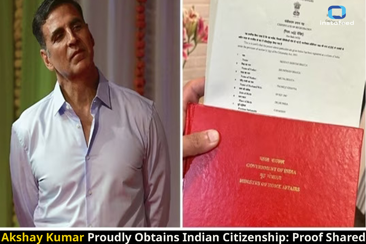 Akshay Kumar Becomes Indian Citizen: Proof Shared on Twitter