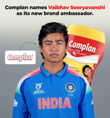 Complan Appoints 14-Year-Old Cricket Prodigy Vaibhav Sooryavanshi as New Brand Ambassador in India