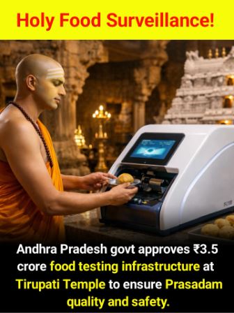 Holy Food Surveillance: Andhra Pradesh Govt Approves ₹3.5 Crore Food Testing Lab at Tirupati Temple to Ensure Pure & Safe Prasadam