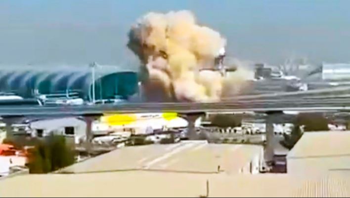 Dubai Airport SHUT DOWN! All Flights Suspended After Iranian Drone Strike Hits Fuel Tank—Fire Rages, Chaos at DXB Amid Escalating War!