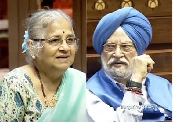 Hardeep Singh Puri's Epic Viral Reaction! Caught Off-Guard as Sudha Murty Defends Fuel Prices in Rajya Sabha – 