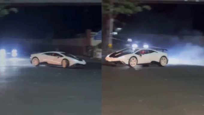 पागलपन! लैम्बोर्गिनी ने बेंगलुरु की व्यस्त सड़क पर किए खतरनाक 'डोनट' स्टंट—लोगों में भारी गुस्सा, पुलिस ने सुपरकार ज़ब्त की!