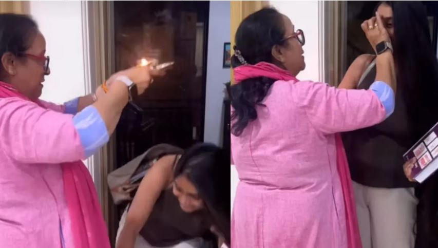 दिल को छू लेने वाला पल: प्लास्टिक सर्जन बहू 50 घंटे की शिफ्ट के बाद घर लौटी, सास ने पारंपरिक आरती से उसका स्वागत किया—वीडियो ने ऑनलाइन सबका दिल जीत लिया!