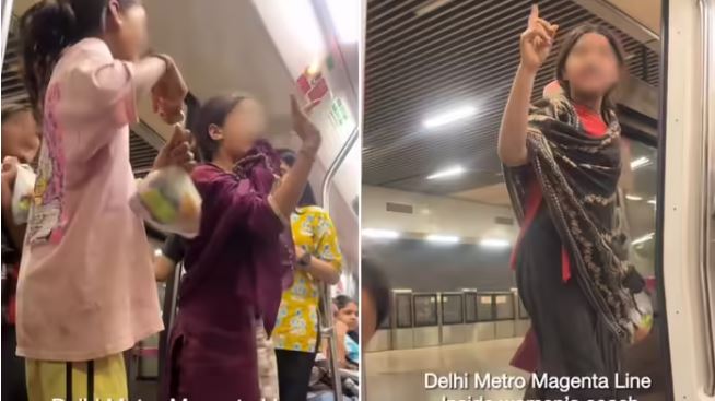 Shocking Delhi Metro Horror: 4 Minor Girls Brutally Abuse & Harass Woman in Women’s Coach – Viral Video Exposes Safety Failure!