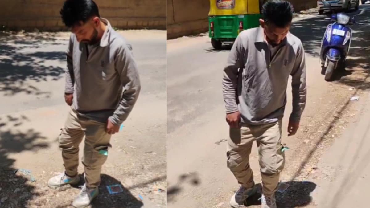 Zombie Drug Terror in Bengaluru! Viral Video Shows Man Frozen Motionless Near College – Police Launch Probe Amid Growing Panic!