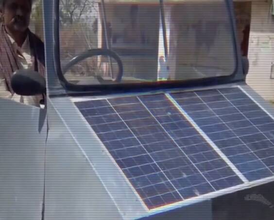 Gujarat Villager Builds ₹30,000 Solar Car from Scrap – Runs on Zero Petrol, Zero Charging Cost & Keeps Going Even While Driving!