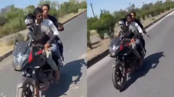 हाईवे पर खतरनाक रील बनाते समय तेज़ रफ़्तार बाइक के ट्रक से टकराने से 3 भाइयों की दर्दनाक मौत!