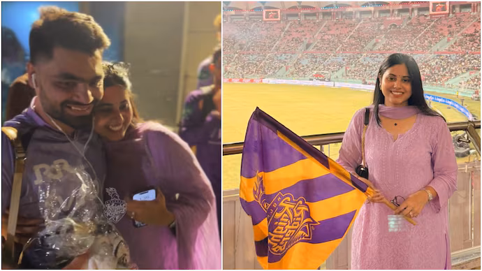 रिंकू के सुपर ओवर में जीत पक्की करते ही प्रिया सरोज KKR का झंडा लहराते हुए खुशी से झूम उठीं—वायरल सेलिब्रेशन ने सबका दिल जीत लिया!
