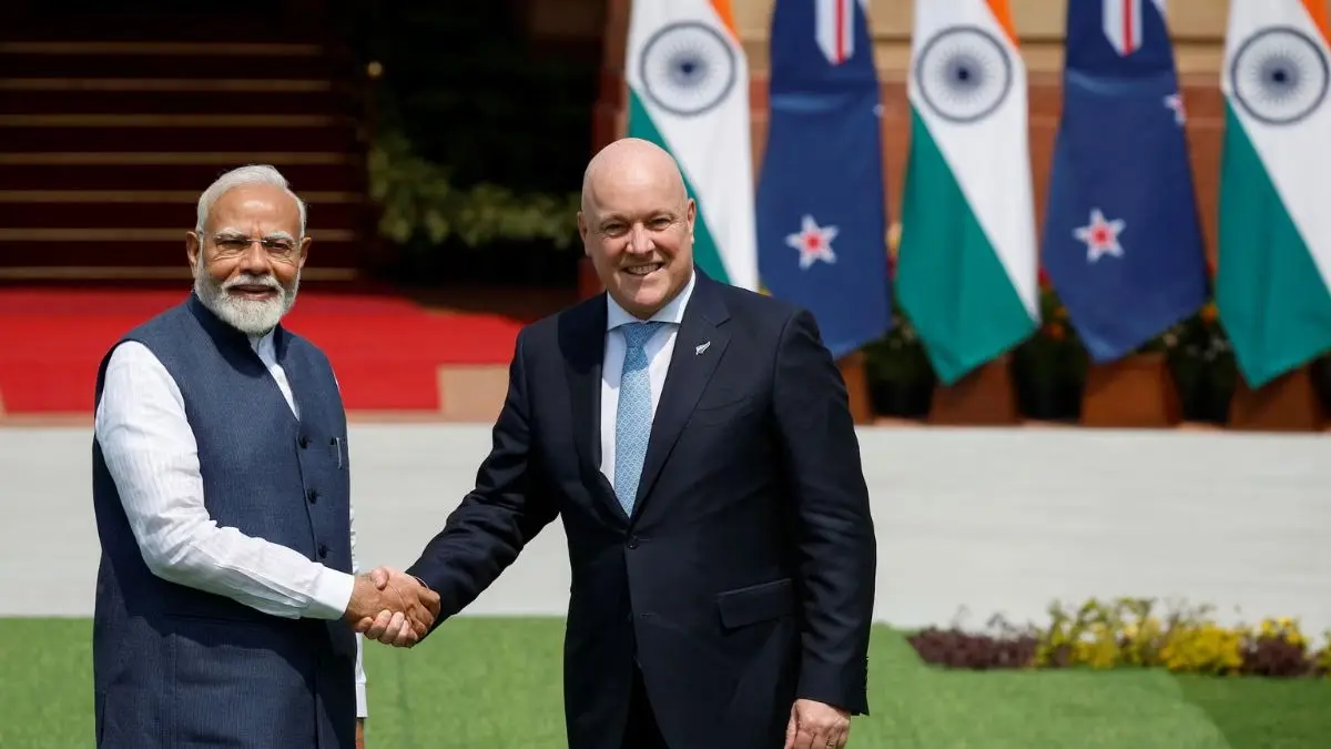 India Signs Game-Changing FTA with New Zealand – 100% Duty-Free Exports, 5,000 Visas & $20 Billion FDI Boost!