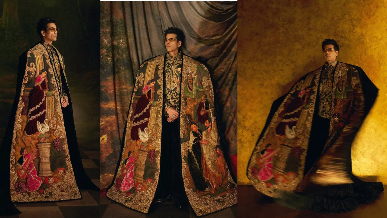 Karan Johar’s Epic Met Gala Debut: Raja Ravi Varma Art-Inspired Outfit Leaves Internet Speechless! 
