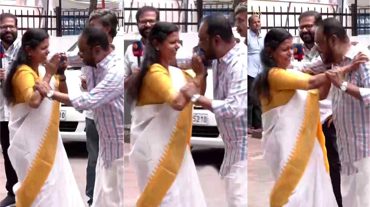 Congress Leader Cherian Philip Forcefully Tries to Hug Woman MLA Bindu Krishna; She Pushes Him Away—Massive Row in Kerala!
