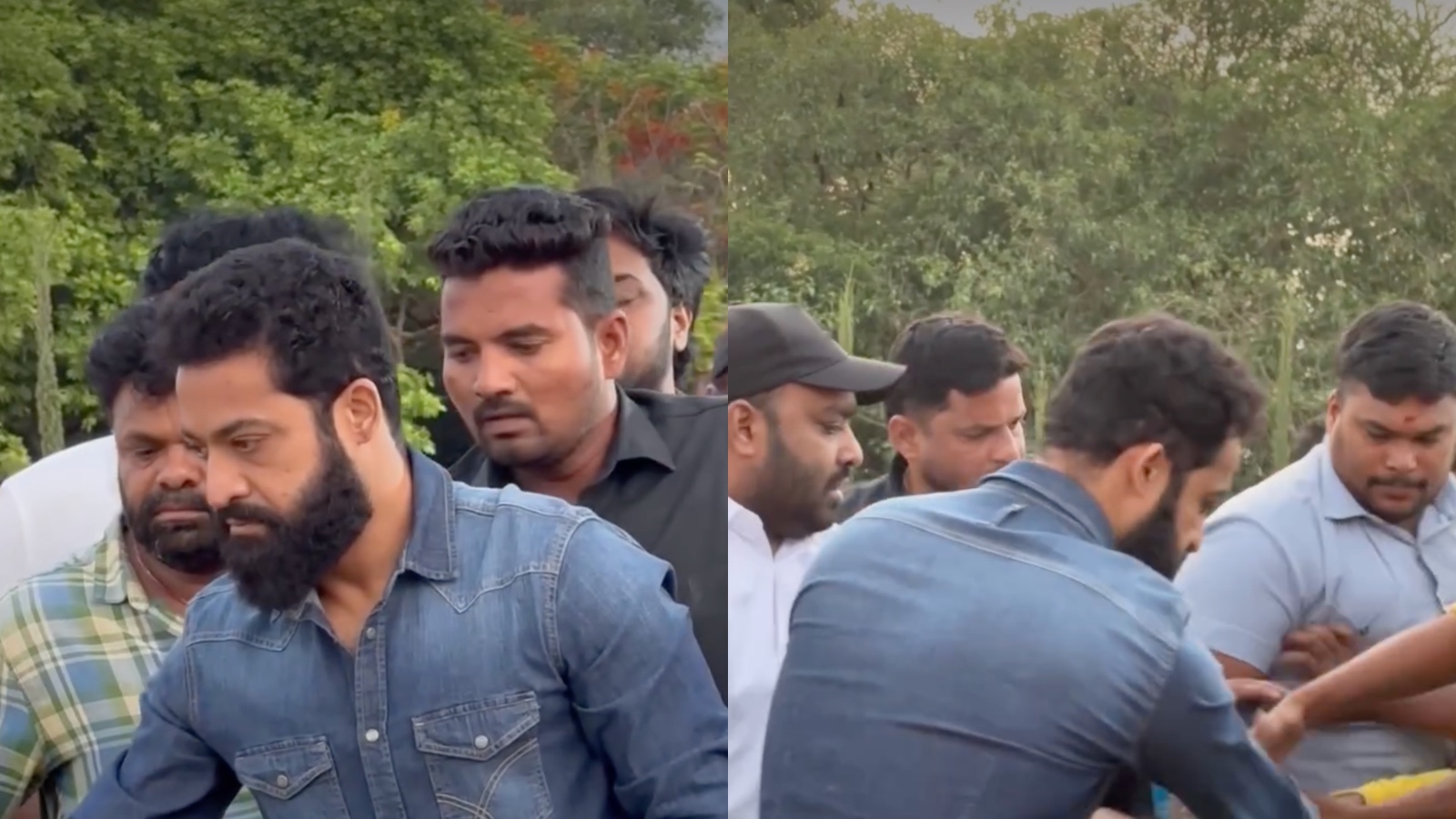 एक फैन Jr NTR के पैरों में गिर पड़ा—एक्टर का विनम्र रिएक्शन ज़बरदस्त वायरल!