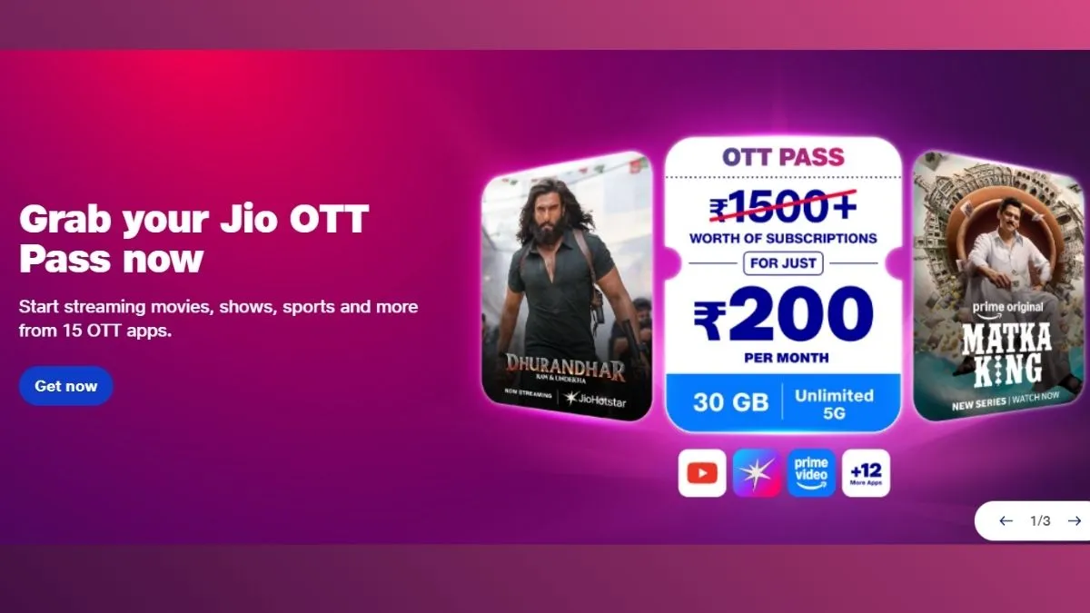 Jio ने लॉन्च किया ज़बरदस्त ₹200 का OTT प्लान, जिसमें मिलेंगे 15 OTT और 1000 लाइव चैनल – यह गेम चेंजर है!