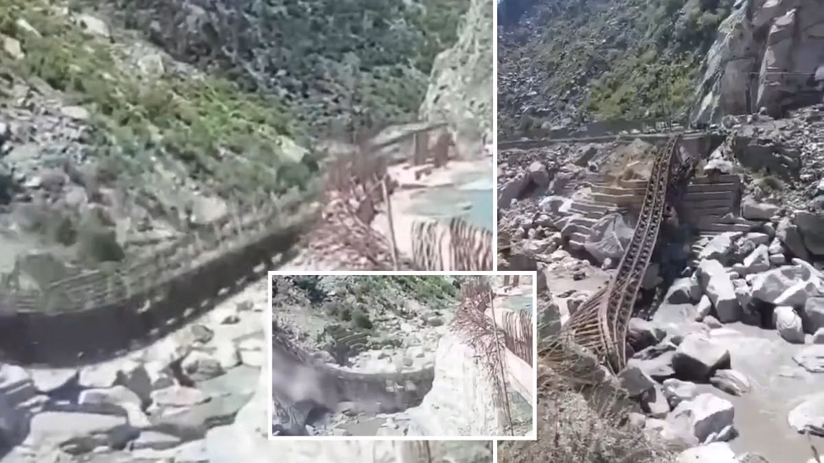 हिमाचल हॉरर: डरावने पल में ट्रक के नीचे पुल गिरा, चौंकाने वाला वीडियो वायरल!