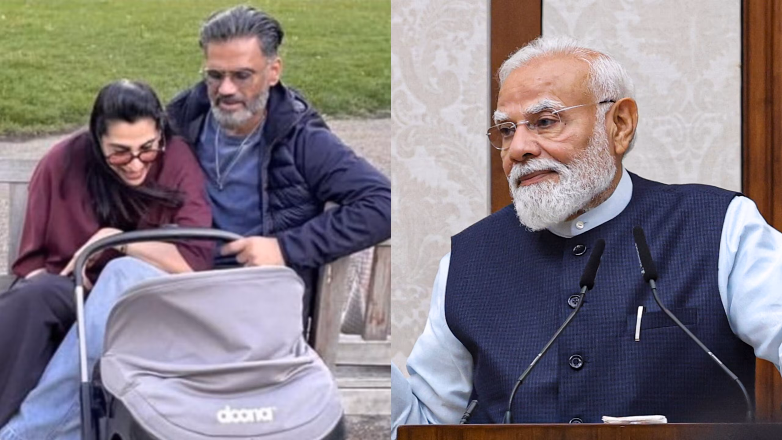 दिल को छू लेने वाली बात! सुनील शेट्टी की 15 महीने की पोती रोज़ 'मोदी जी' का नाम लेती है और उनकी तस्वीर को लड्डू खिलाती है।