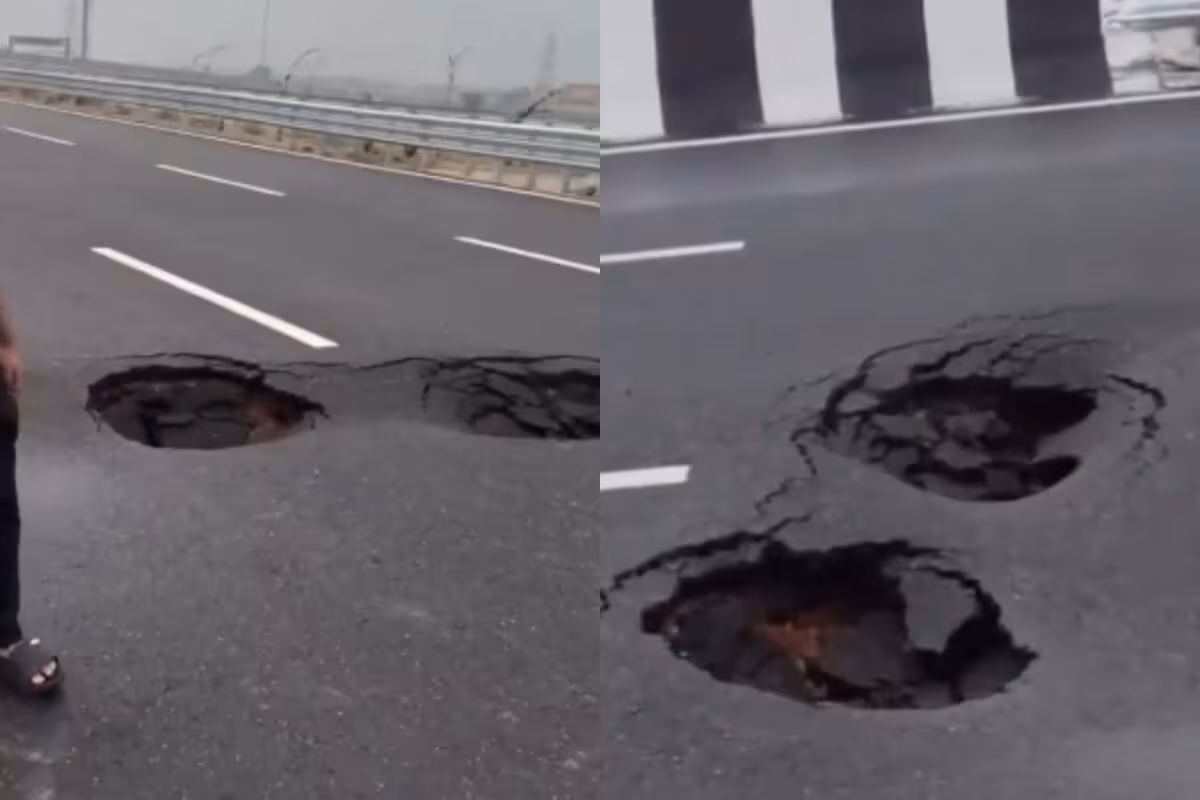 Massive Potholes Appear on Brand New ₹12,000 Crore Delhi-Dehradun Expressway After First Rain – Video Goes Viral! 