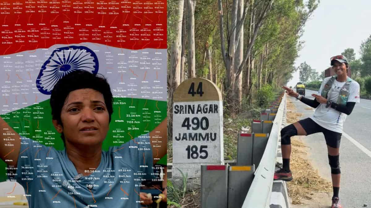 भारतीय महिला ने कन्याकुमारी से कश्मीर तक 4,167 km की दौड़ 68 दिनों में पूरी कर नया वर्ल्ड रिकॉर्ड बनाया!