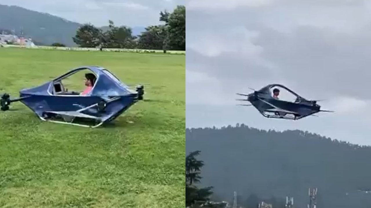 Uttarakhand Genius Builds Electric Flying Car! Cuts 90-Min Hill Journey to Just 10 Minutes – Viral Video!