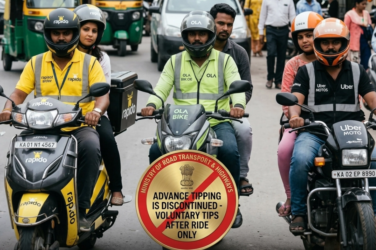 सरकार ने Uber और Rapido को प्री-राइड टिप प्रॉम्प्ट हटाने का आदेश दिया – यात्रियों के लिए बड़ी राहत