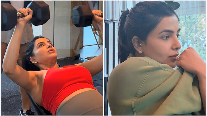 प्रेग्नेंट सामंथा ने इंटेंस वर्कआउट की तस्वीरें शेयर कीं, लेकिन फैंस को सख्त चेतावनी भी दी!