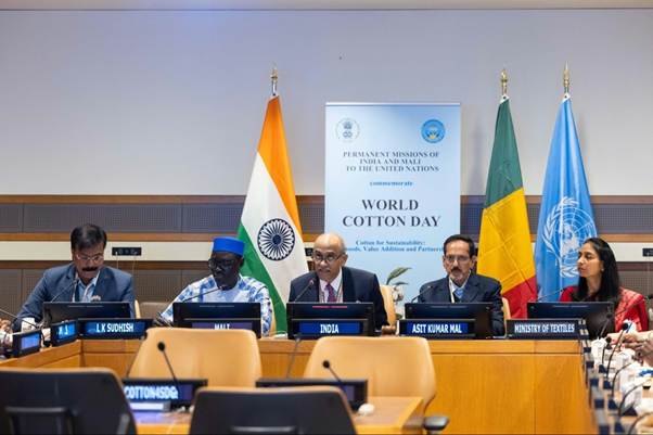 भारत और माली ने न्यूयॉर्क स्थित संयुक्त राष्ट्र मुख्यालय में विश्व कपास दिवस मनाया