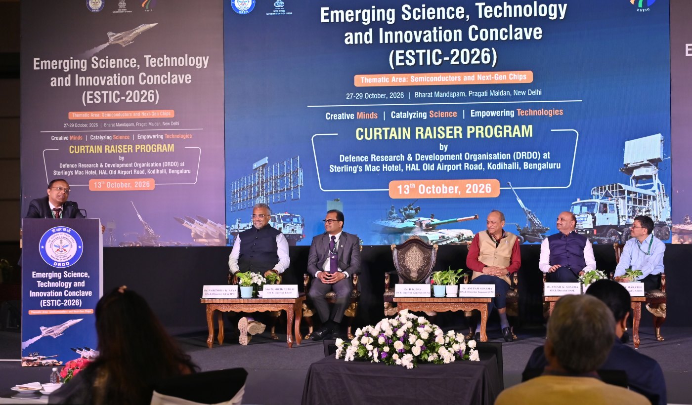 रक्षा अनुसंधान एवं विकास संगठन ईएसटीआईसी-2026 में सेमीकंडक्टर और अगली पीढ़ी के चिप्स पर विशेष सत्र की मेजबानी करेगा