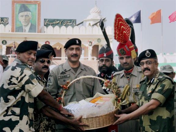India Pakistan Border Diwali Gift exchange . 