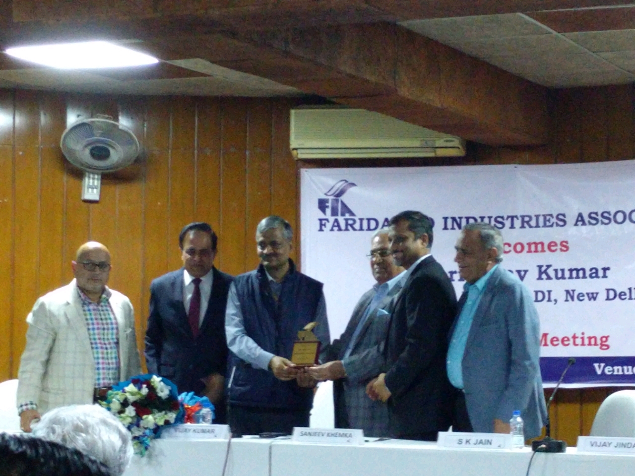 Faridabad Industries Association giving honor to MSME Director