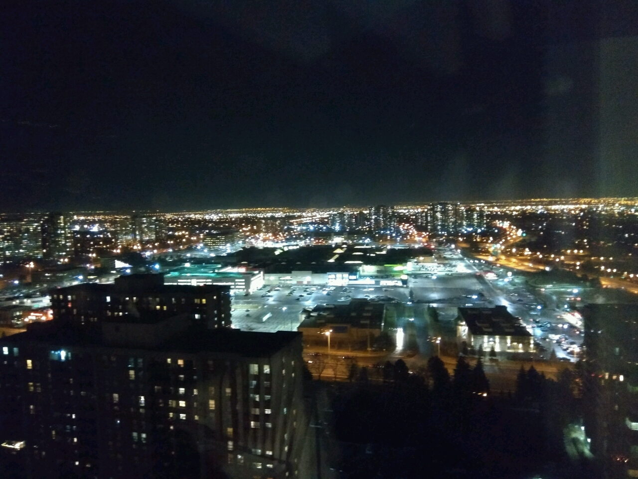 Night view of Brampton city from my gallery. Amazingly Beautiful
