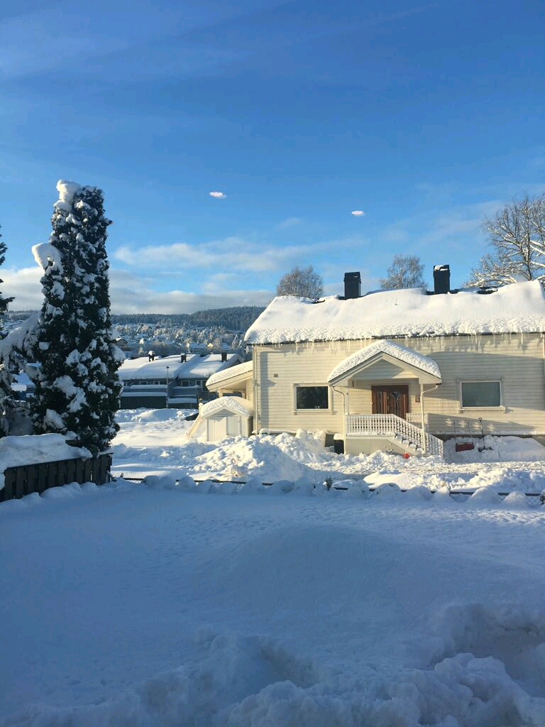 Snow fall view in dramen norway