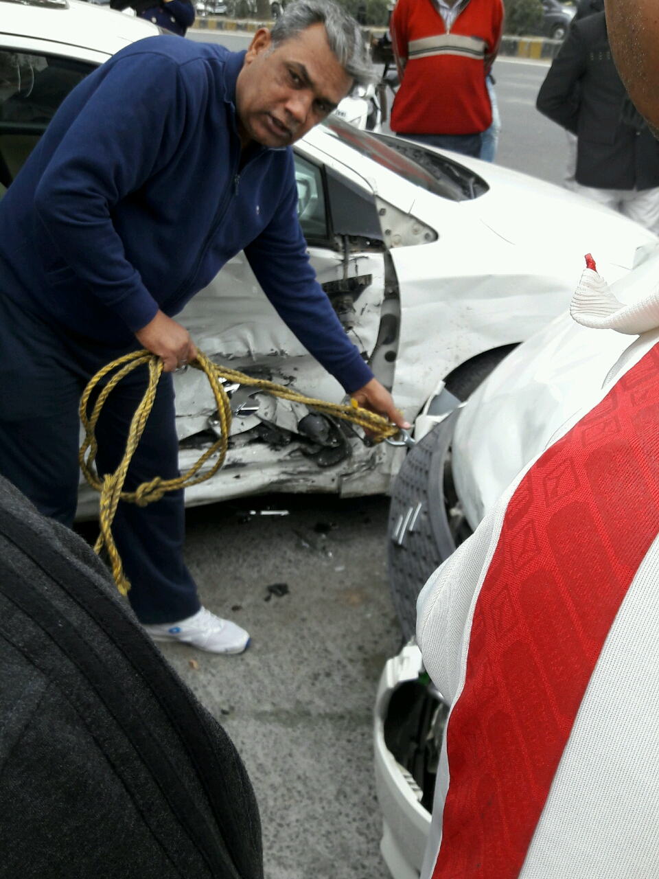 sector 15 faridabad road accident