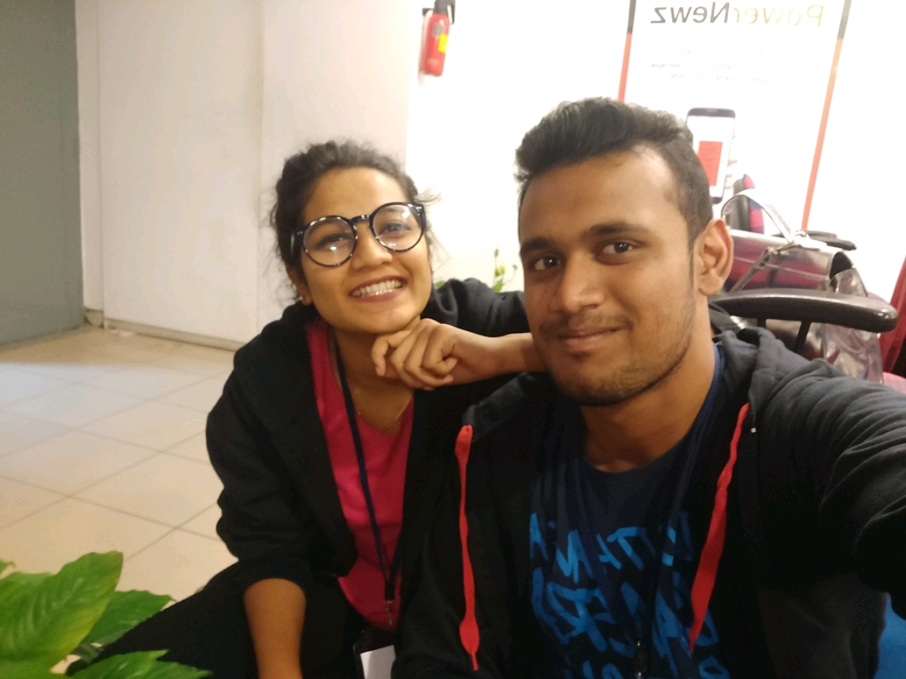 Taking selfie with one of the most hard working member of the Vrittanta Com