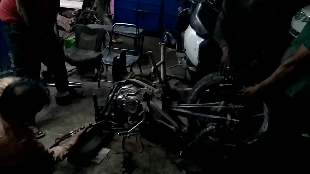 Servicing of Bajaj Bike...