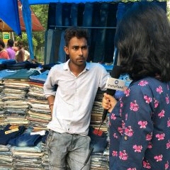 Team 'InstaFeed' with the local people (Auto walla's, street food vendors, 