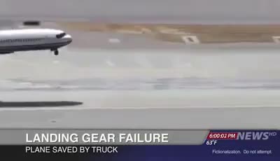 Before landing, the pilot found that the front wheel of the aircraft got st