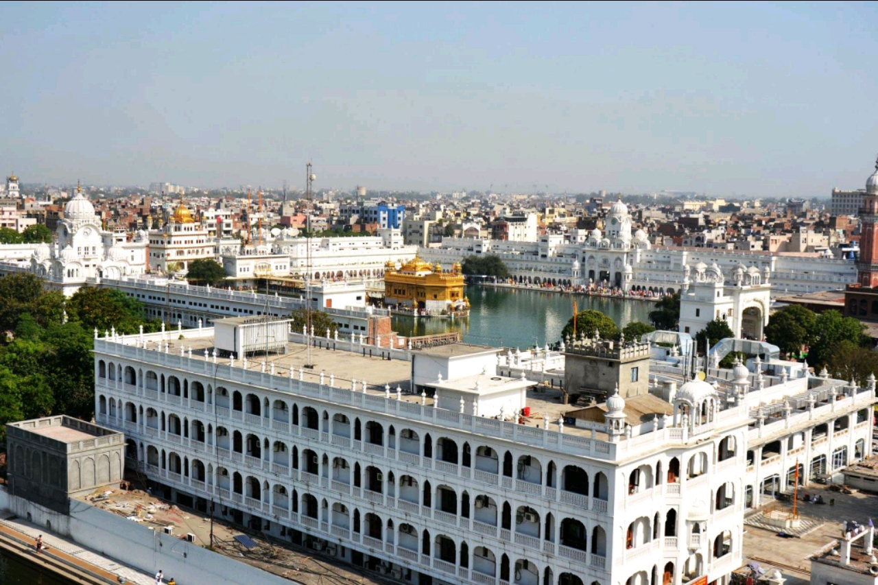 An aerial view of the Golden Temple taken from Baba Atal Rai!