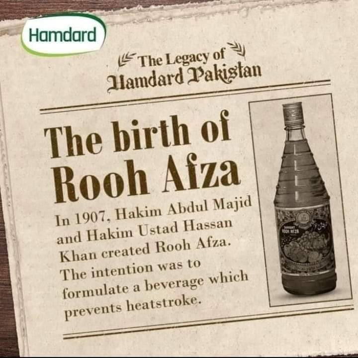 #Rooh Afza Ek Kahani
Hakeem Abdul Majeed the founder of Hamdard in India st