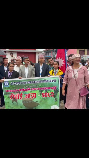 रोपाई जात्रा तानसेन मा सडक मा धान ऱोप्दै