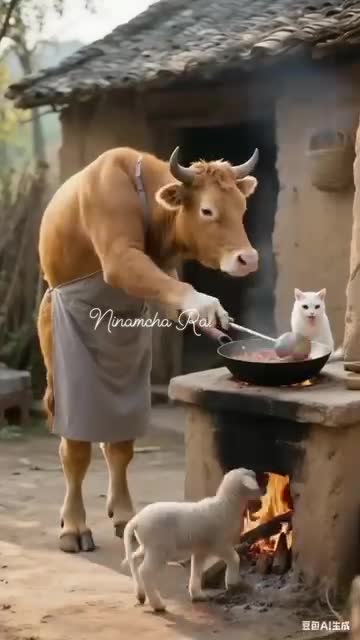 गाईले खाना बनाको