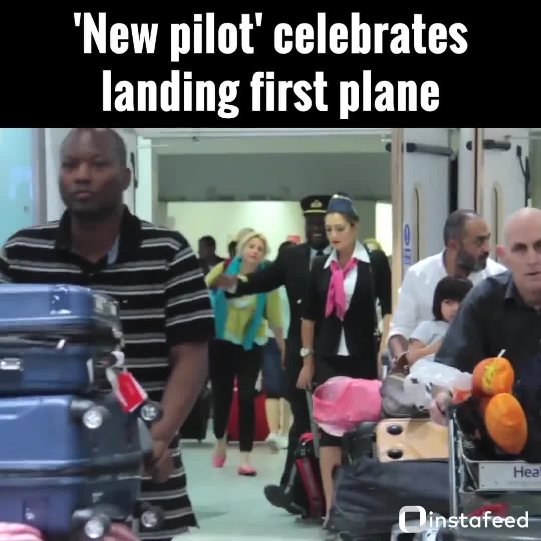 New Pilot Celebrates landing first plane
