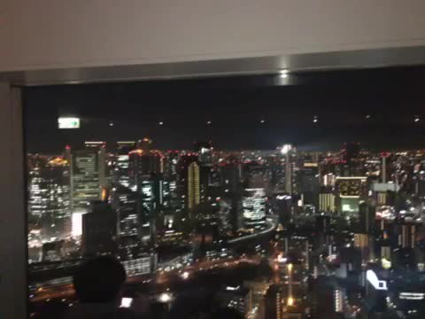 Skyline of Osaka from Umeda sky building . Top most building of the world