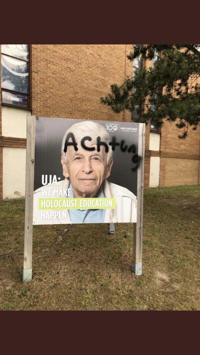 'Horrifying': Holocaust education sign vandalized in Toronto 