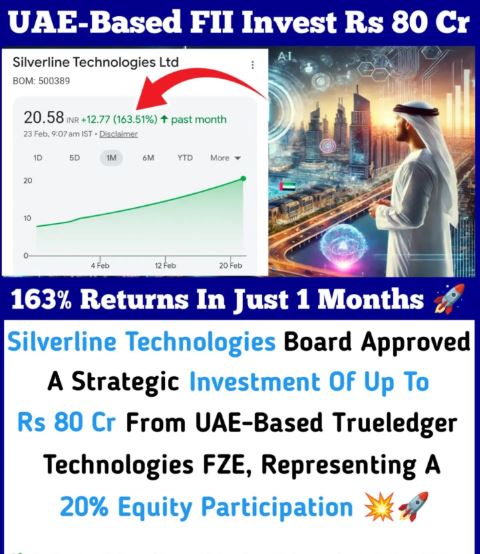 UAE-based FII Pumps 80 Cr in Silverline Technologies- Stock Up 2026 Highest!