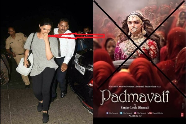 राजपूतों की डर से अपनी नाक पकड़कर चलती हैं पद्मावती की एक्ट्रेस दीपिका पादुकोण?