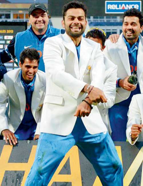 Celebrations... Jatt ji style: Kohli after NZ ODI series win