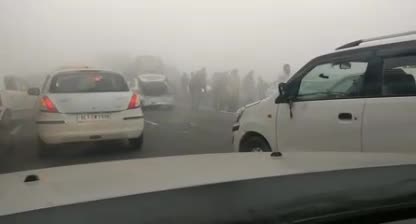 Smog covers Delhi NCR causing massive accident
